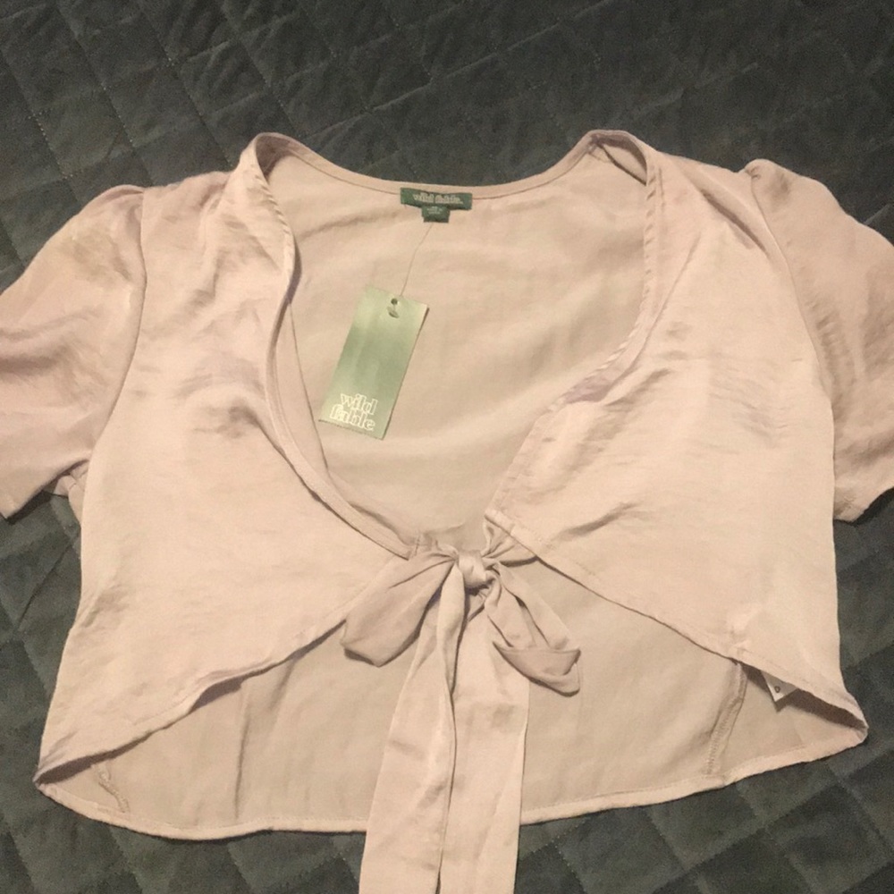 Front tie crop top